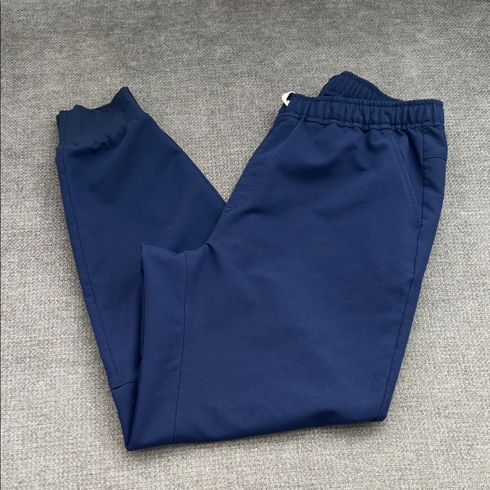 Figs Men's Deep Blue Joggers with White Drawstring